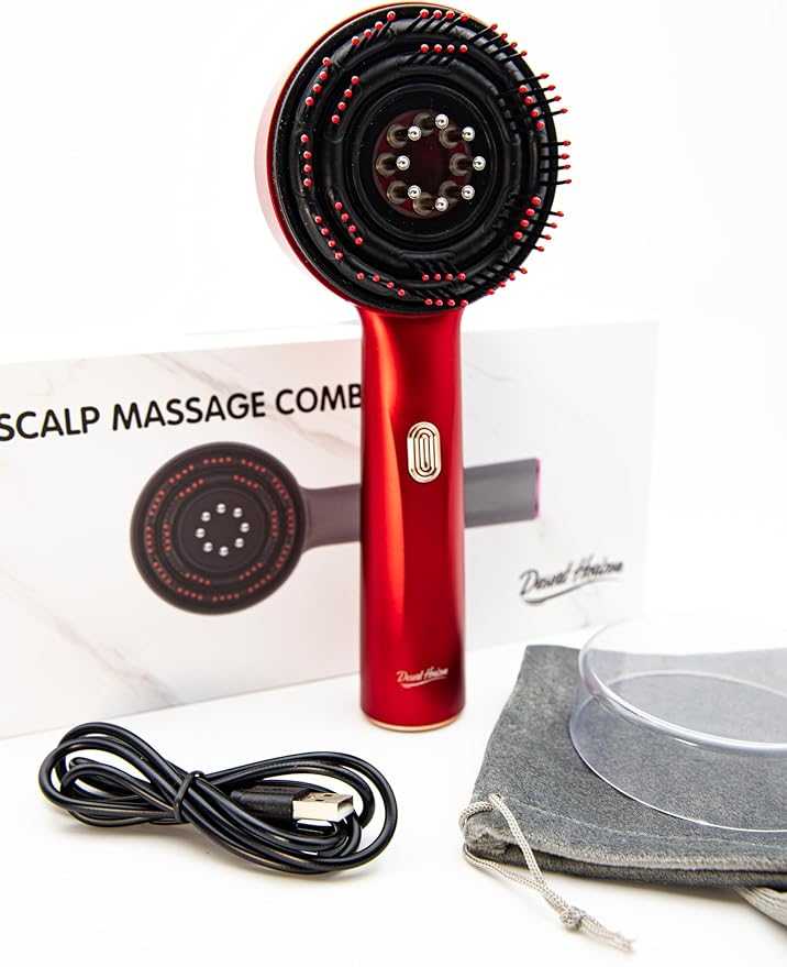 Electric Scalp Massager Brush with Oil Applicator – Hair Growth Tool