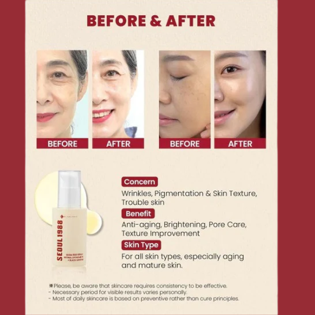 SEOUL 1988 Serum: Retinal + Black Ginseng (Glow, Firm, and Smooth – All in One Bottle)