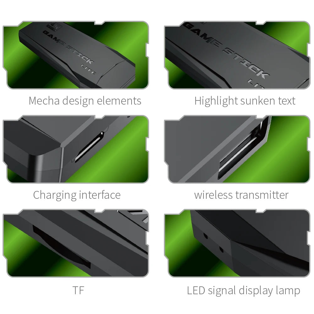 2.4G Wireless Gamepad Console with Mini Game Stick | 10,000+ Built-in Retro Games, 4K HDMI Output, Save & Search Features, Ideal for Family TV Gaming