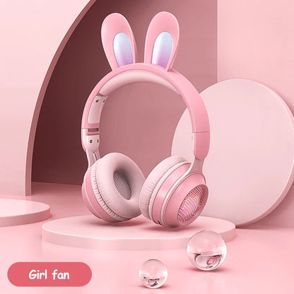 LunaBunny™ Pro Wireless Headphones – RGB Glow Rabbit Ear Headset with 12H Playtime & Bluetooth 5.0