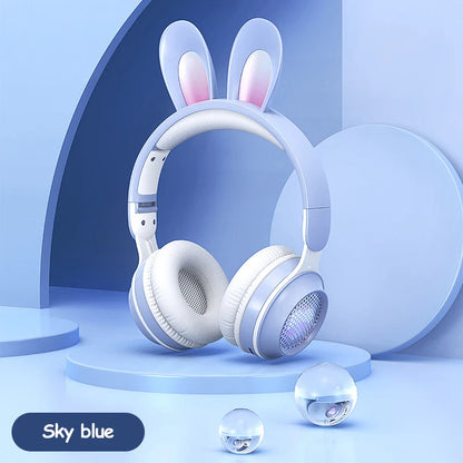 LunaBunny™ Pro Wireless Headphones – RGB Glow Rabbit Ear Headset with 12H Playtime & Bluetooth 5.0