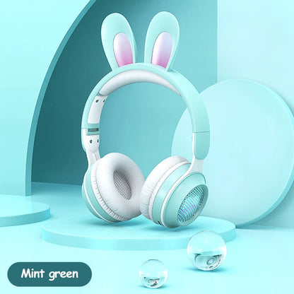 LunaBunny™ Pro Wireless Headphones – RGB Glow Rabbit Ear Headset with 12H Playtime & Bluetooth 5.0