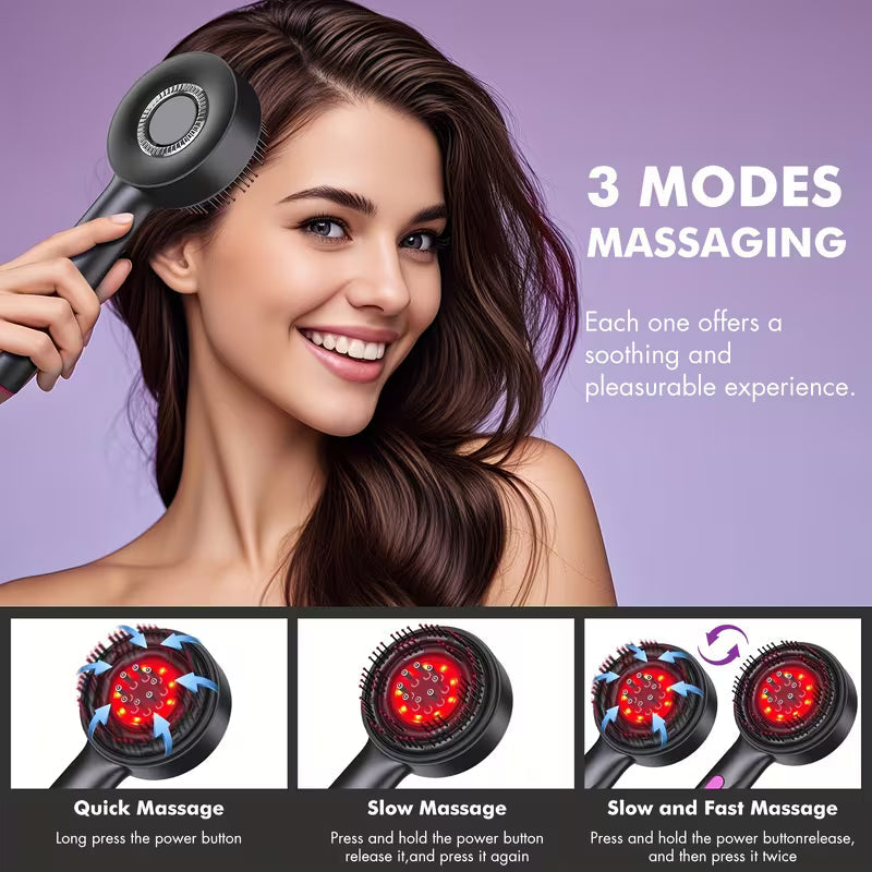 Electric Scalp Massager Brush with Oil Applicator – Hair Growth Tool