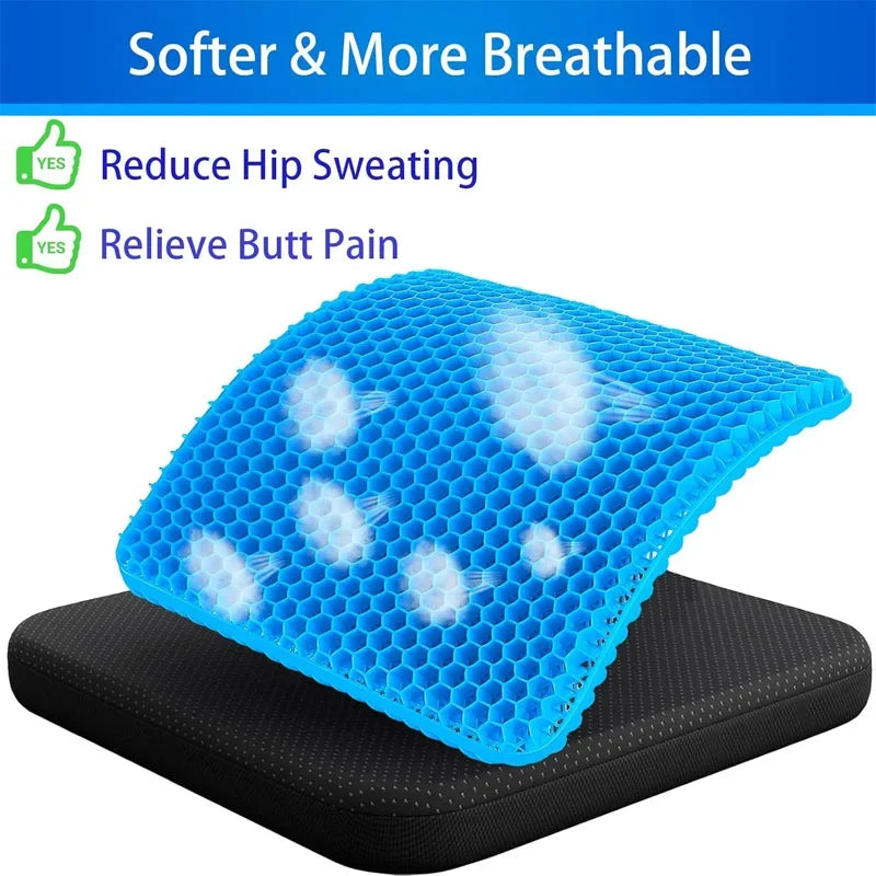 3D Gel Car Seat Cushion – Cooling Comfort Pad