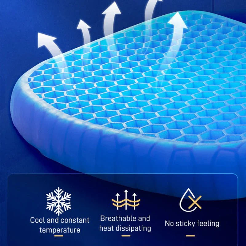 3D Gel Car Seat Cushion – Cooling Comfort Pad
