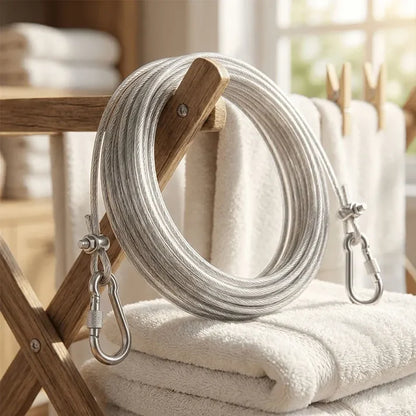 Heavy-Duty PVC-Coated Stainless Steel Clothesline