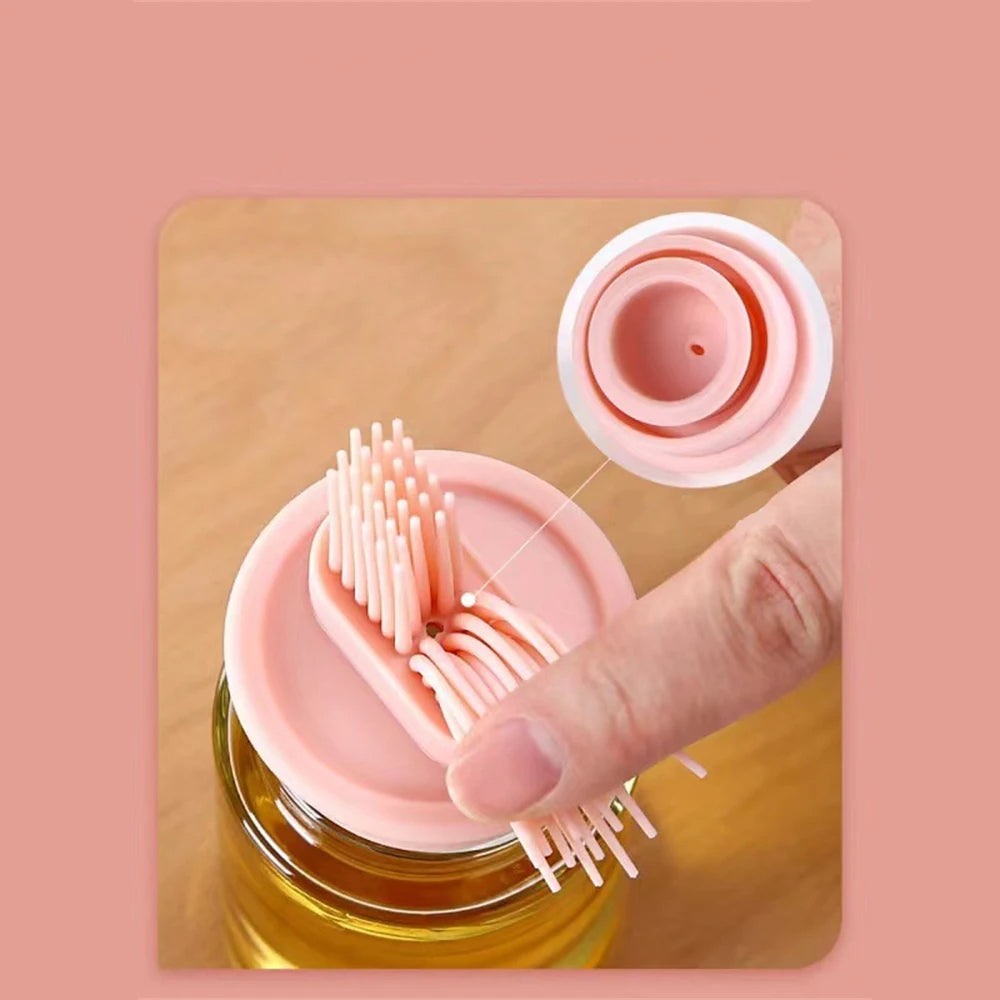 Portable Silicone Oil Bottle with Built-In Brush – High-Temperature BBQ & Baking Tool (150ml)