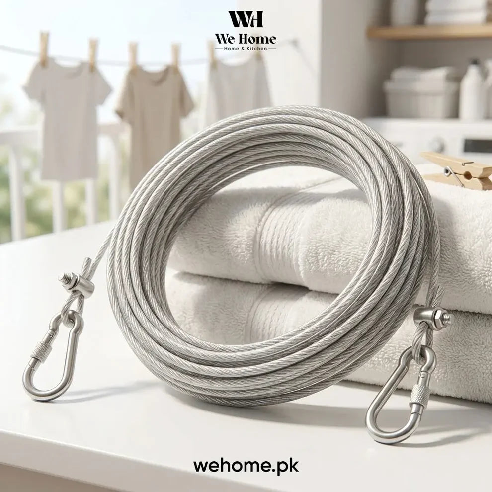 Heavy-Duty PVC-Coated Stainless Steel Clothesline