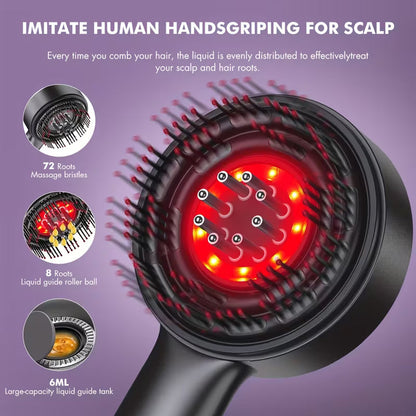 Electric Scalp Massager Brush with Oil Applicator – Hair Growth Tool