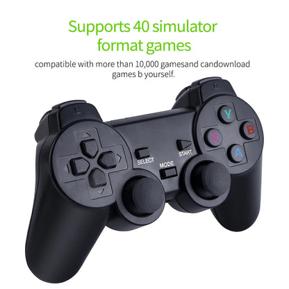 2.4G Wireless Gamepad Console with Mini Game Stick | 10,000+ Built-in Retro Games, 4K HDMI Output, Save & Search Features, Ideal for Family TV Gaming