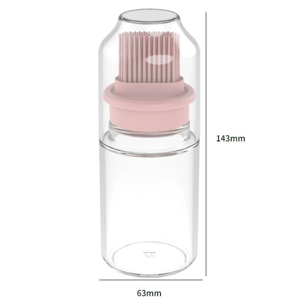 Portable Silicone Oil Bottle with Built-In Brush – High-Temperature BBQ & Baking Tool (150ml)