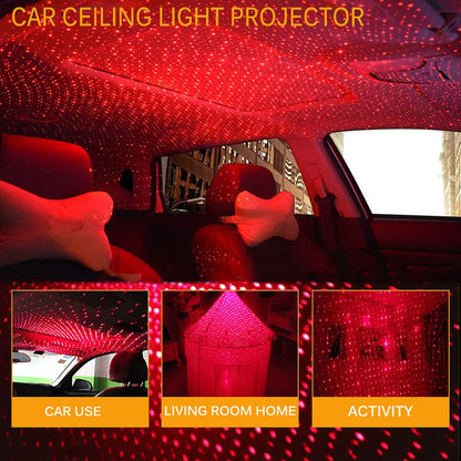 Romantic LED Star Projector – USB Galaxy Light for Car Roof & Interior Ambience
