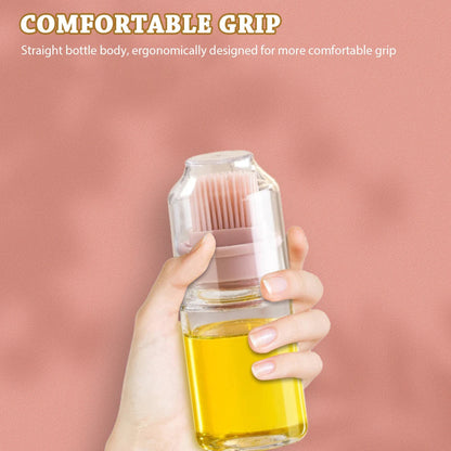 Portable Silicone Oil Bottle with Built-In Brush – High-Temperature BBQ & Baking Tool (150ml)