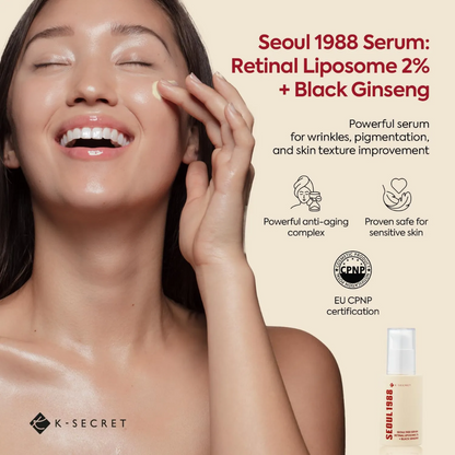 SEOUL 1988 Serum: Retinal + Black Ginseng (Glow, Firm, and Smooth – All in One Bottle)