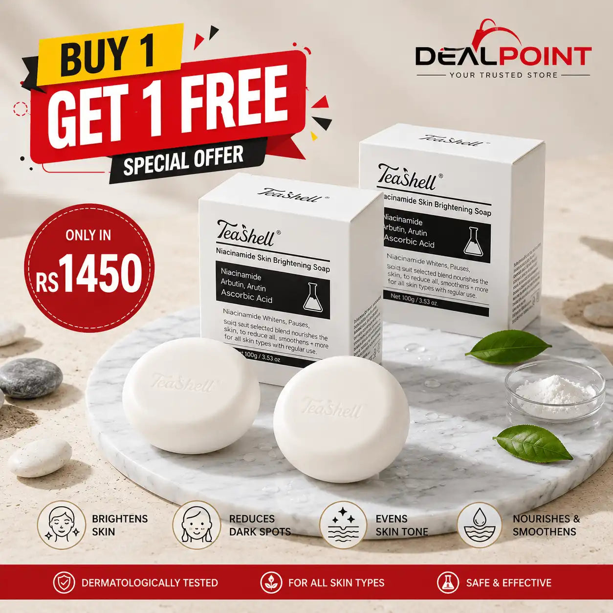 TeaShell Soap ( Buy 1 Get 1 Free)