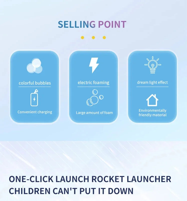 Bazooka Bubble Gun – 69-Hole Rechargeable Bubble Blaster Toy