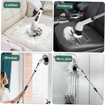 Electric Cleaning Brush – Cordless Spin Scrubber with Replaceable Heads
