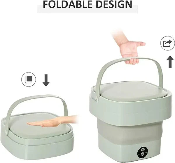Foldable Mini Washing Machine – Portable Travel Laundry Washer