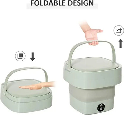 Foldable Mini Washing Machine – Portable Travel Laundry Washer