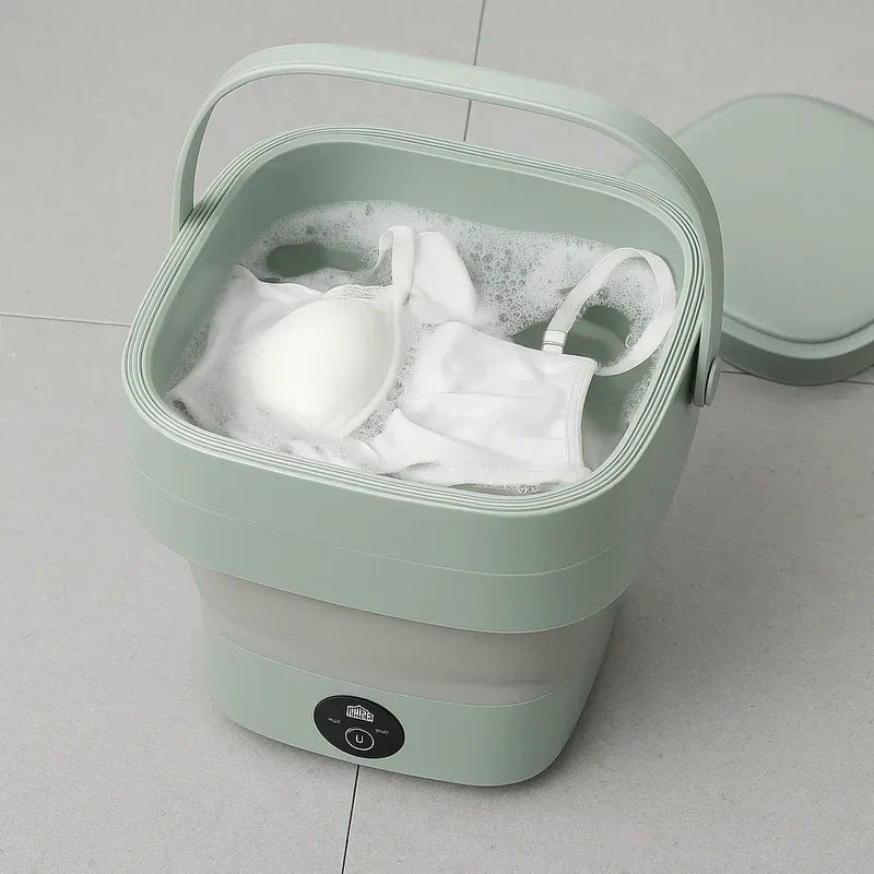 Foldable Mini Washing Machine – Portable Travel Laundry Washer