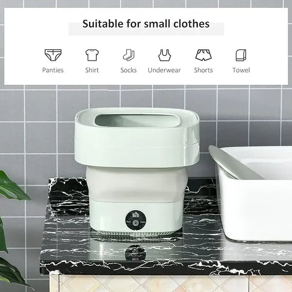 Foldable Mini Washing Machine – Portable Travel Laundry Washer