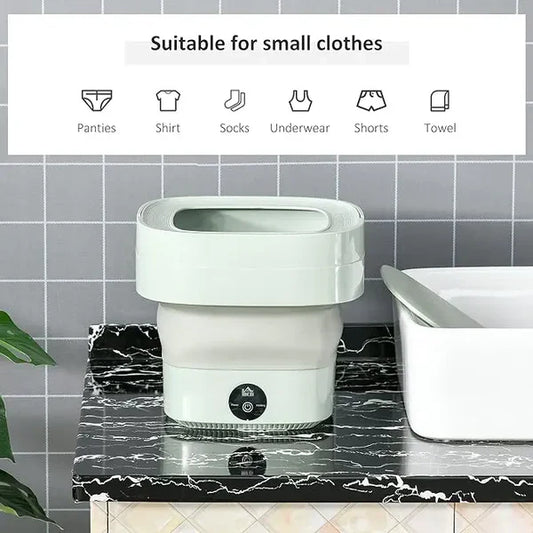 Foldable Mini Washing Machine – Portable Travel Laundry Washer