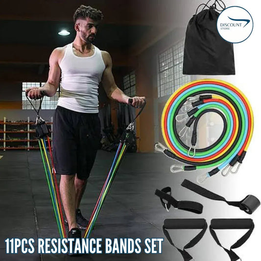 11-Piece Resistance Band Set for Home Gym