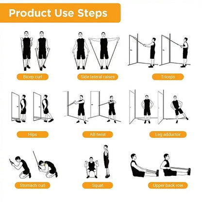 11-Piece Resistance Band Set for Home Gym