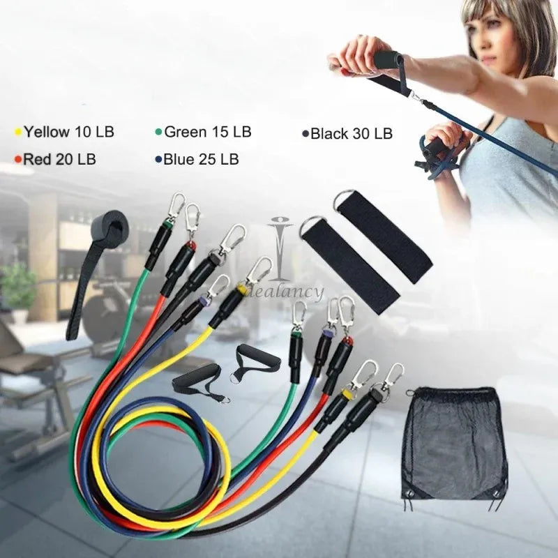 11-Piece Resistance Band Set for Home Gym