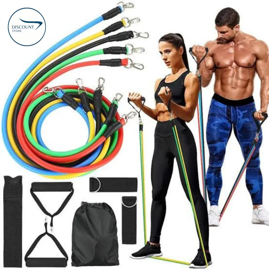 11-Piece Resistance Band Set for Home Gym