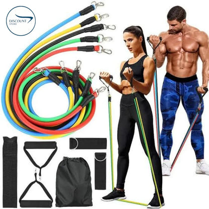 11-Piece Resistance Band Set for Home Gym