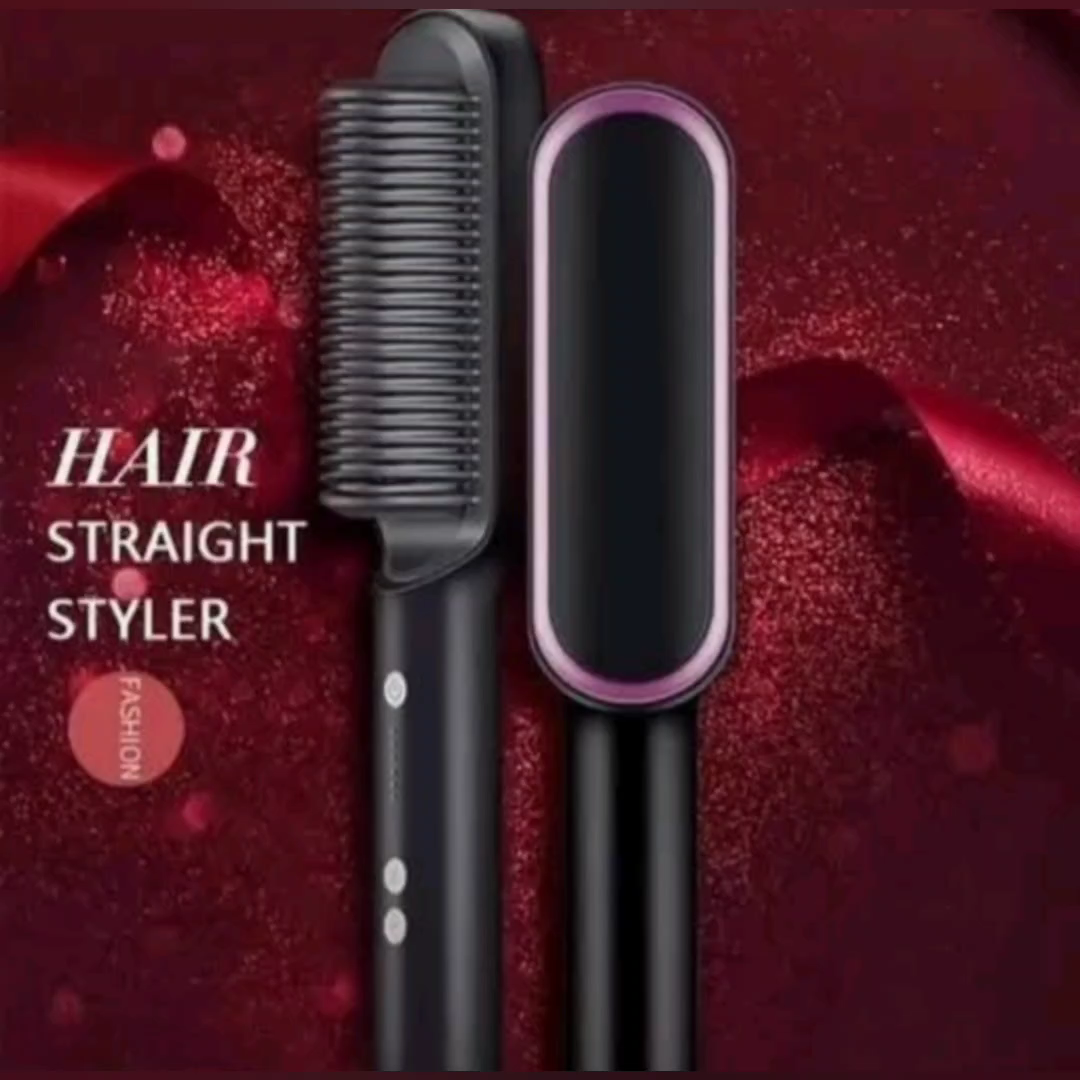 Hair Straight & Curly Comb Brush With 5 Levels Heat