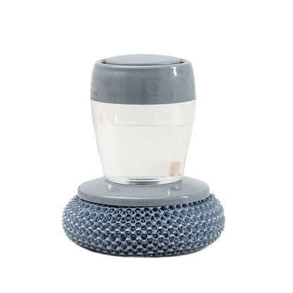 Liquid Adding Pot Washing Brush – Soap Dispensing Kitchen Scrubber with Replaceable Head