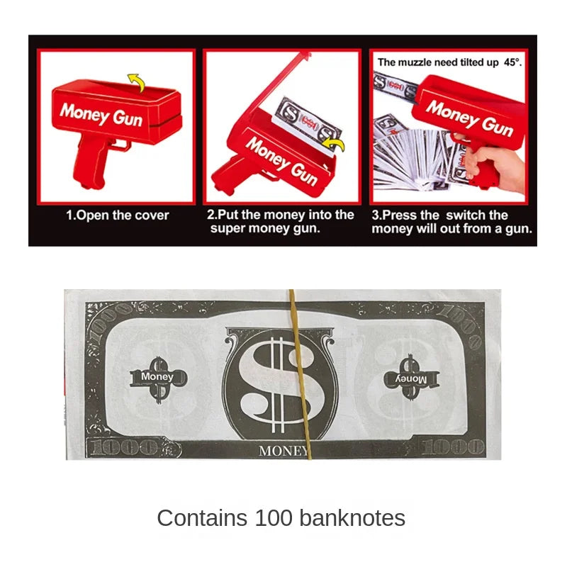 Super Money Gun – Cash Shooting Toy for Parties, Weddings & Fun Events