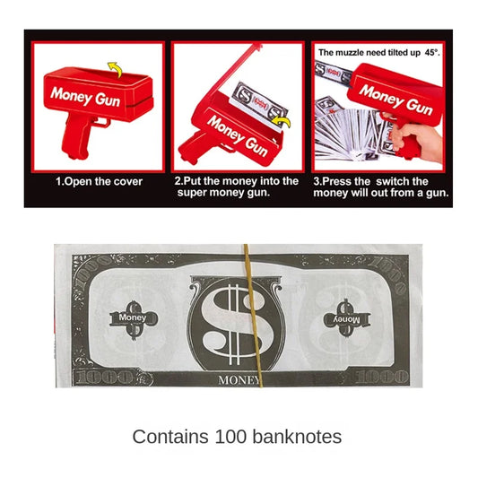 Super Money Gun – Cash Shooting Toy for Parties, Weddings & Fun Events