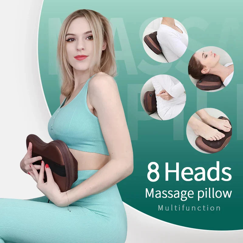 Shiatsu Massage Pillow – Electric Neck & Body Massager with Heat