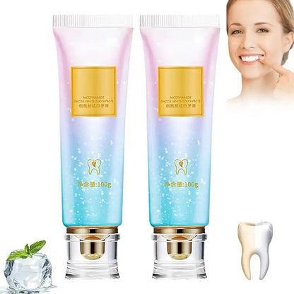 Oralhoe Nicotinamide Dazzle White Toothpaste – 100g Brightening Toothpaste with Niacinamide & Menthol for Deep Stain Removal & Fresh Breath