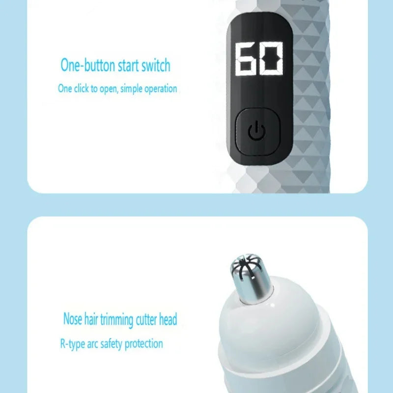 Electric Nose Hair Trimmer – Rechargeable Nose & Ear Hair Cleaner