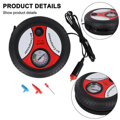Portable 12V Air Compressor Pump – Compact Tire Inflator