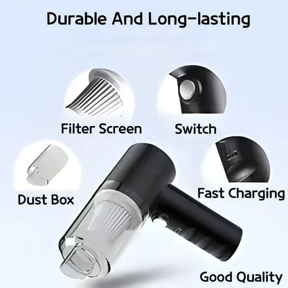 Wireless Car Vacuum Cleaner – Cordless High Suction Mini Handheld