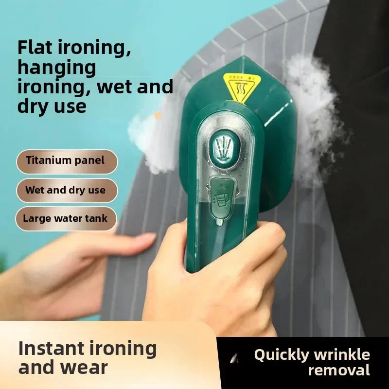 Portable Mini Iron | Travel-Friendly 2-in-1 Steamer & Iron