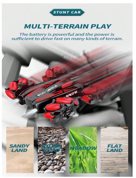 360° Remote Stunt Car – Double-Sided Rechargeable RC Drift Car