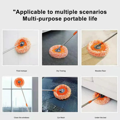 360° Rotating Telescopic Microfiber Dust Mop| Easy Floor Cleaning
