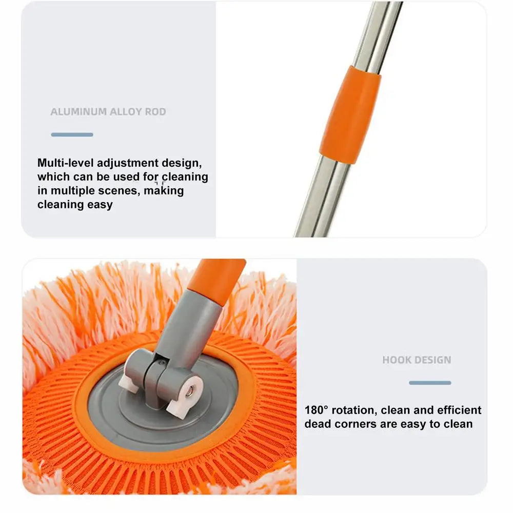 360° Rotating Telescopic Microfiber Dust Mop| Easy Floor Cleaning