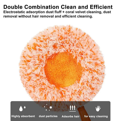 360° Rotating Telescopic Microfiber Dust Mop| Easy Floor Cleaning