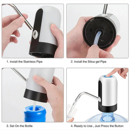 Water Bottle Pump – Electric USB Rechargeable Automatic Dispenser