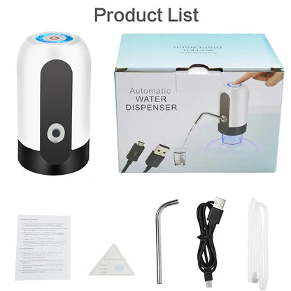 Water Bottle Pump – Electric USB Rechargeable Automatic Dispenser