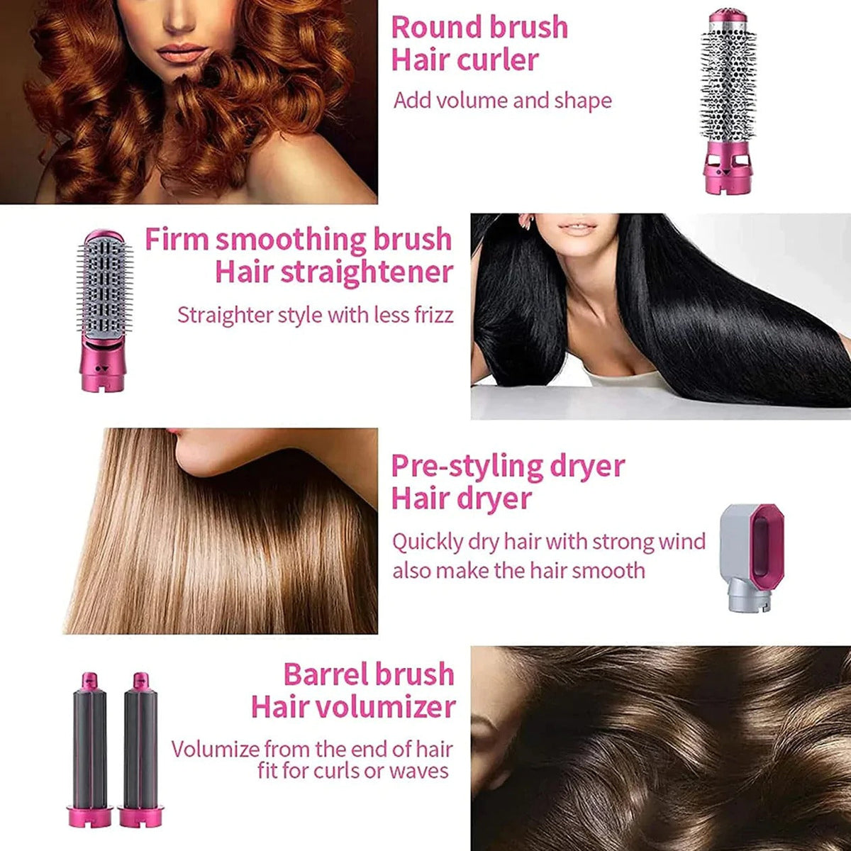 5 in 1 Hot Hair Dryer With Free Gift Hair Hold Spray