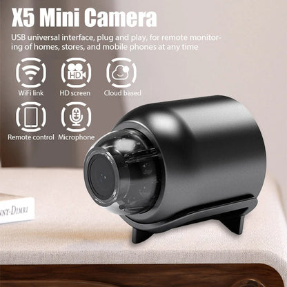 X5 StealthCam Pro – 1080P WiFi Spy Camera with Night Vision & 140° Wide-Angle Lens