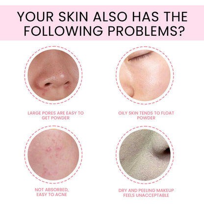 Model wearing EELHOE CC+ Cream showing radiant dewy finish